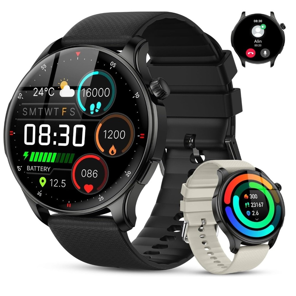 Smart Watch for Men Women Fitness: Waterproof, Calls, Pedometer